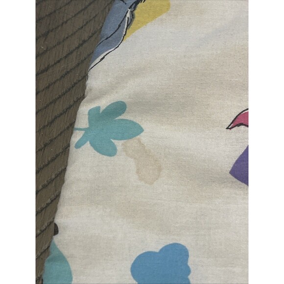 VTG Disney Winnie The Pooh Crib Comforter Colorful Reversible Blanket 1996 90s - Picture 11 of 11